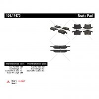 104.17470 Тормозные колодки Posi-Quiet Metallic JAGUAR