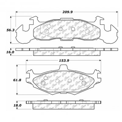 104.02190 Тормозные колодки Posi-Quiet Metallic CHRYSLER ; CHRYSLER/LASER; CHRYSLER/LEBARON