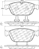 105.15460 Тормозные колодки Posi-Quiet Ceramic AUDI перед