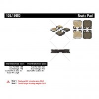 105.18680 Тормозные колодки Posi-Quiet Ceramic BMW перед