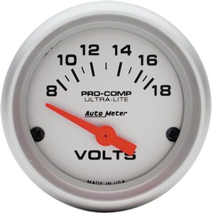 2" Вольтметр, 8-18 VOLTS SSE, ULTRA-LITE AUTO METER #4391 Voltmeter