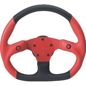 чехол на руль - Red &amp; Black D-Shape Leather 