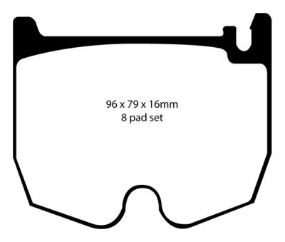 DP31486C EBC Brakes Redstuff Тормозные колодки MERCEDES-BENZ S, SL выпуска 2003-2007 года