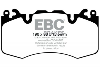 DPX2064 EBC Brakes Ultimax2 Тормозные колодки перед LAND ROVER Range Rover, Range Rover Sport выпуска 2009-2023 года