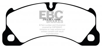 DP41835R EBC Brakes Yellowstuff Тормозные колодки перед PORSCHE, VOLKSWAGEN Ширина 210мм, Высота 95мм, Толщина 15мм