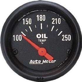2" датчик температуры масла, 100-250`F, SSE, Z-SERIES AUTO METER #2638 2638 2 1/16" Z-Series - Oil Temperature Gauge - Electric - 100-250 Degrees F