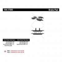 104.17500 Тормозные колодки Posi-Quiet Metallic JAGUAR перед
