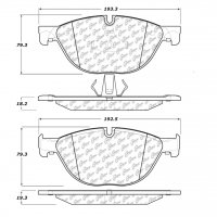 104.14090 Тормозные колодки Posi-Quiet Metallic BMW перед