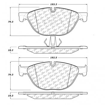 104.14090 Тормозные колодки Posi-Quiet Metallic BMW перед 