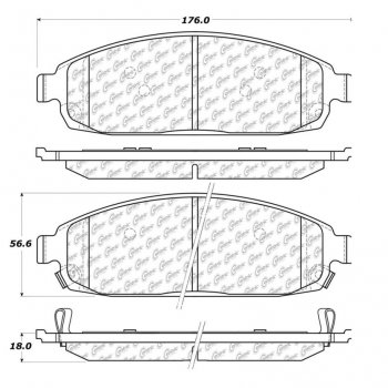 105.10800 Тормозные колодки Posi-Quiet Ceramic JEEP ; JEEP/COMMANDER; JEEP/GRANDCHEROKEE