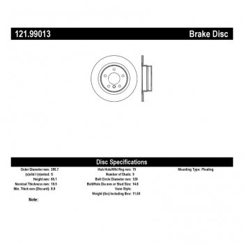 121.99013 Тормозные диски Premium BMW зад 