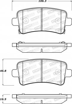 308.14302  StopTech Street Тормозные колодки Buick, Cadillac, Chevrolet Задние