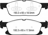 DP23046 EBC Brakes Greenstuff тормозные колодки перед. FORD Edge, Galaxy, S-Max