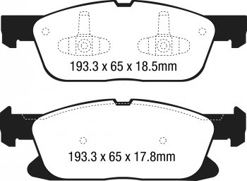 DP23046 EBC Brakes Greenstuff тормозные колодки перед. FORD Edge, Galaxy, S-Max выпуска 2015-2022 года