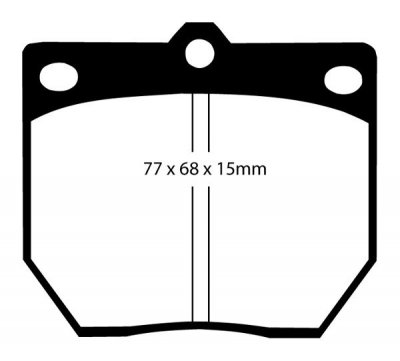 DPX2273 EBC Brakes Ultimax2 тормозные колодки передние DATSUN Bluebird, Laurel; NISSAN Bluebird, Laurel, Skyline; TOYOTA Corona, Cressida, Crown выпуска 2015-2023 года