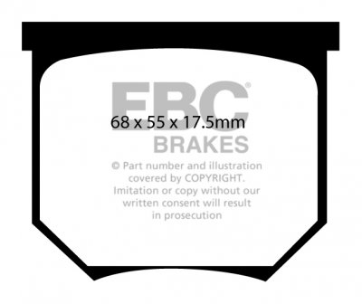 DP3034 EBC Brakes Redstuff Тормозные колодки перед FORD F-150 выпуска 2015-2017 года