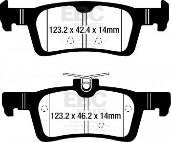 DP42319 EBC Brakes Yellowstuff  тормозные колодки FORD Fiesta выпуска 2017-года