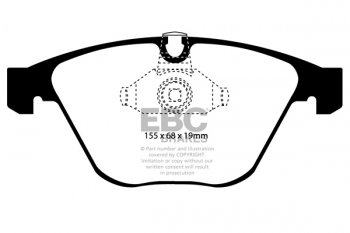 DP1449 EBC Brakes Ultimax2 Тормозные колодки перед  BMW 5XX, 6XX, 7XX выпуска 2003-2010 года