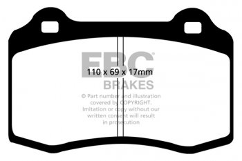 DP1031 EBC Brakes Ultimax2 Тормозные колодки перед  ALFA ROMEO 147, 156, GTV, Spider; FIAT Coupe выпуска 1996-2006 года