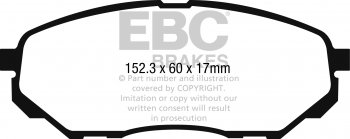 DPX2264 EBC Brakes Ultimax2 Тормозные колодки перед  HYUNDAI Santa Fe; KIA Sorento выпуска 2015-2023 года