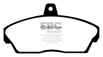 DP2815 EBC Brakes Greenstuff тормозные колодки перед. HONDA Civic, Concerto; MG ZR, ZS; PHANTOM Vortex GTR; ROVER 25, 45, 200, 400, 800, Streetwise; TATA Gurkha, Indica, Safari, Sierra, Sumo выпуска 1989-2008 года