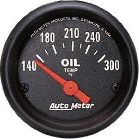 2" датчик температуры масла, 140-300`F, SSE, Z-SERIES AUTO METER #2639 2639 Z-Series Short Sweep Oil Temperature Gauge
