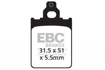 FA186 EBC BRAKES Organic тормозные колодки  LML Star; PIAGGIO Quartz, Skipper; VESPA LX, PX 1992-2012 года выпуска