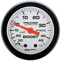 2-1/16" BOOST-VAC (давление наддува и разряжения), 30 IN HG/45 PSI, MECH, PHANTOM AUTO METER #5708