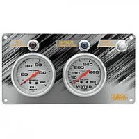 Autometer Race Panels Ultra-Lite 2 Gauge Panel W/Fuel Light Accessories #10298