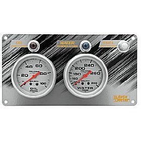 Autometer Race Panels Ultra-Lite 2 Gauge Panel W/Fuel Light Accessories #10298 Autometer Race Panels Ultra-Lite 2 Gauge Panel W/Fuel Light Accessories #10298