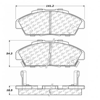 105.04960 Тормозные колодки Posi-Quiet Ceramic 