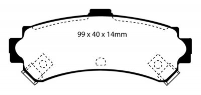 DP21067 EBC Brakes Greenstuff тормозные колодки зад NISSAN Almera выпуска 1995-1998 года