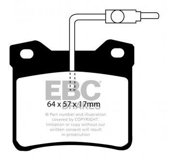 DP2816 EBC Brakes Greenstuff тормозные колодки зад PEUGEOT 607 выпуска 2000-2005 года