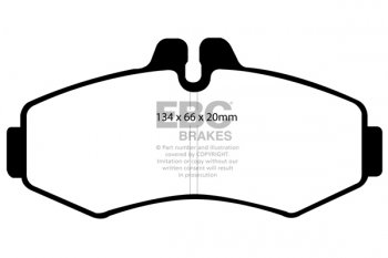 DP1292 EBC Brakes Ultimax2 Тормозные колодки перед  MERCEDES-BENZ V, Vito выпуска 1998-2003 года
