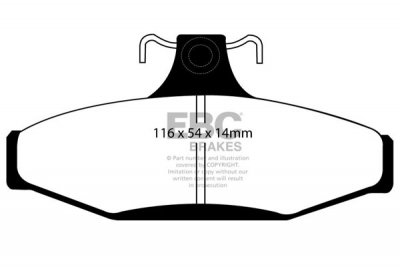 DP1501  EBC Brakes Ultimax2 Тормозные колодки зад. FORD Fairlane выпуска 2002 — 2005 года