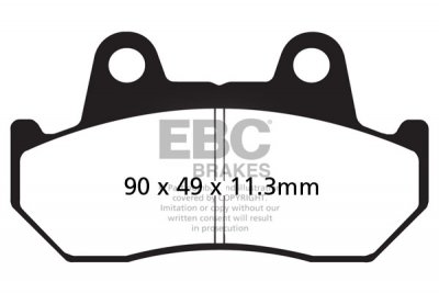 FA069/3 EBC BRAKES Organic тормозные колодки  HONDA CB, CBR, CBX, GL, NS, NSR, VF, VFR, VT 1980-2000 года выпуска