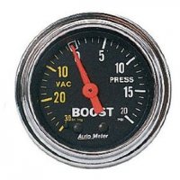 2" BOOST-VAC (давление наддува и разряжения), 30 IN. HG/ 20 PSI, 10' TUBING, MECH AUTO METER #2401