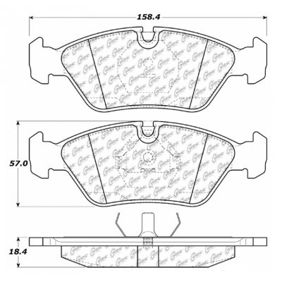 104.02530 Тормозные колодки Posi-Quiet Metallic BMW ; BMW/524TD; BMW/528E; BMW/533I; BMW/535I; BMW/535IS(E34)