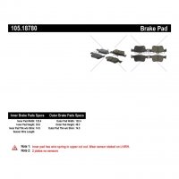 105.18780 Тормозные колодки Posi-Quiet Ceramic HONDA зад.