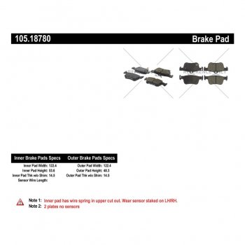 105.18780 Тормозные колодки Posi-Quiet Ceramic HONDA зад. 