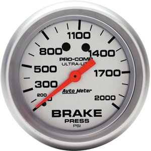 2-5/8" давление в тормозной системе, 0- 2000 PSI, ULTRA-LITE AUTO METER #4426 Brake Pressure
