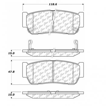 106.09540 Тормозные колодки PosiQuiet Extended Wear HYUNDAI, KIA ; HYUNDAI/ENTOURAGE; KIA/SEDONA; KIA/SORENTO