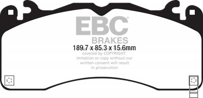 DP33040C EBC Brakes Redstuff Тормозные колодки FORD Mustang выпуска 2015-2022 года