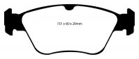 DP21055 EBC Brakes Greenstuff тормозные колодки перед. MERCEDES-BENZ C, CLK, E, SLK