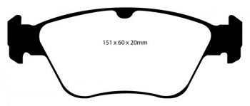 DP21055 EBC Brakes Greenstuff тормозные колодки перед. MERCEDES-BENZ C, CLK, E, SLK выпуска 1995-2004 года