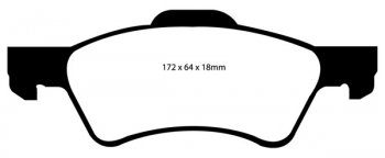 DP41613R EBC Brakes Yellowstuff Тормозные колодки CHRYSLER, DODGE Town &amp; Country, Voyager, Caravan CHRYSLER Town & Country 3.3 2001 and up; CHRYSLER Town & Country 3.8 2001 and up; CHRYSLER Town & Country 3.5 2001 thru 02; CHRYSLER Voyager 3.3 2001 and up; DODGE Caravan 2.4 2001 and up; DODGE Caravan 3.3 2001 and up; DODGE Caravan 3.8 2001 and up; DODGE Grand Caravan 2.4 2001 and up; DODGE Grand Caravan 3.3 2001 and up; DODGE Grand Caravan 3.8 2001 and up