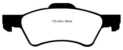 DP41613R EBC Brakes Yellowstuff Тормозные колодки CHRYSLER, DODGE Town &amp; Country, Voyager, Caravan CHRYSLER Town & Country 3.3 2001 and up; CHRYSLER Town & Country 3.8 2001 and up; CHRYSLER Town & Country 3.5 2001 thru 02; CHRYSLER Voyager 3.3 2001 and up; DODGE Caravan 2.4 2001 and up; DODGE Caravan 3.3 2001 and up; DODGE Caravan 3.8 2001 and up; DODGE Grand Caravan 2.4 2001 and up; DODGE Grand Caravan 3.3 2001 and up; DODGE Grand Caravan 3.8 2001 and up