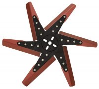 19818 DERALE Вентилятор High Performance Алюминиевый Flex Fan with Black Hub & Red Blades 18"