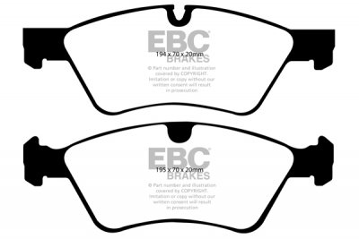 DP1592 EBC Brakes Ultimax Тормозные колодки перед MERCEDES-BENZ GL-Class, M-Class, R-Class выпуска 2004-2012 года