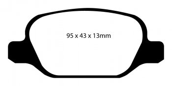 DP21338/2 EBC Brakes Greenstuff тормозные колодки зад ABARTH 500, 595, 695 Biposto; FIAT 500 выпуска 2011-2016 года